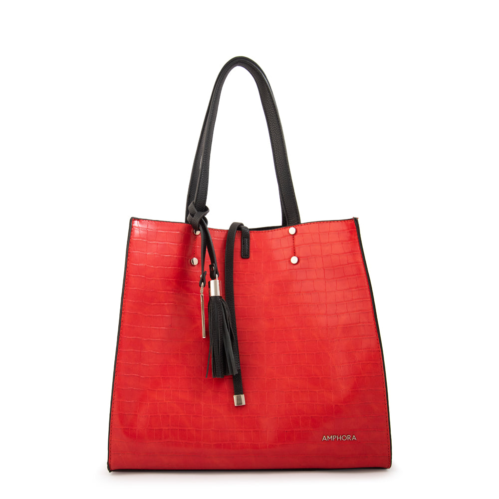 Cartera Dos Asas Allure Rojo Oscuro