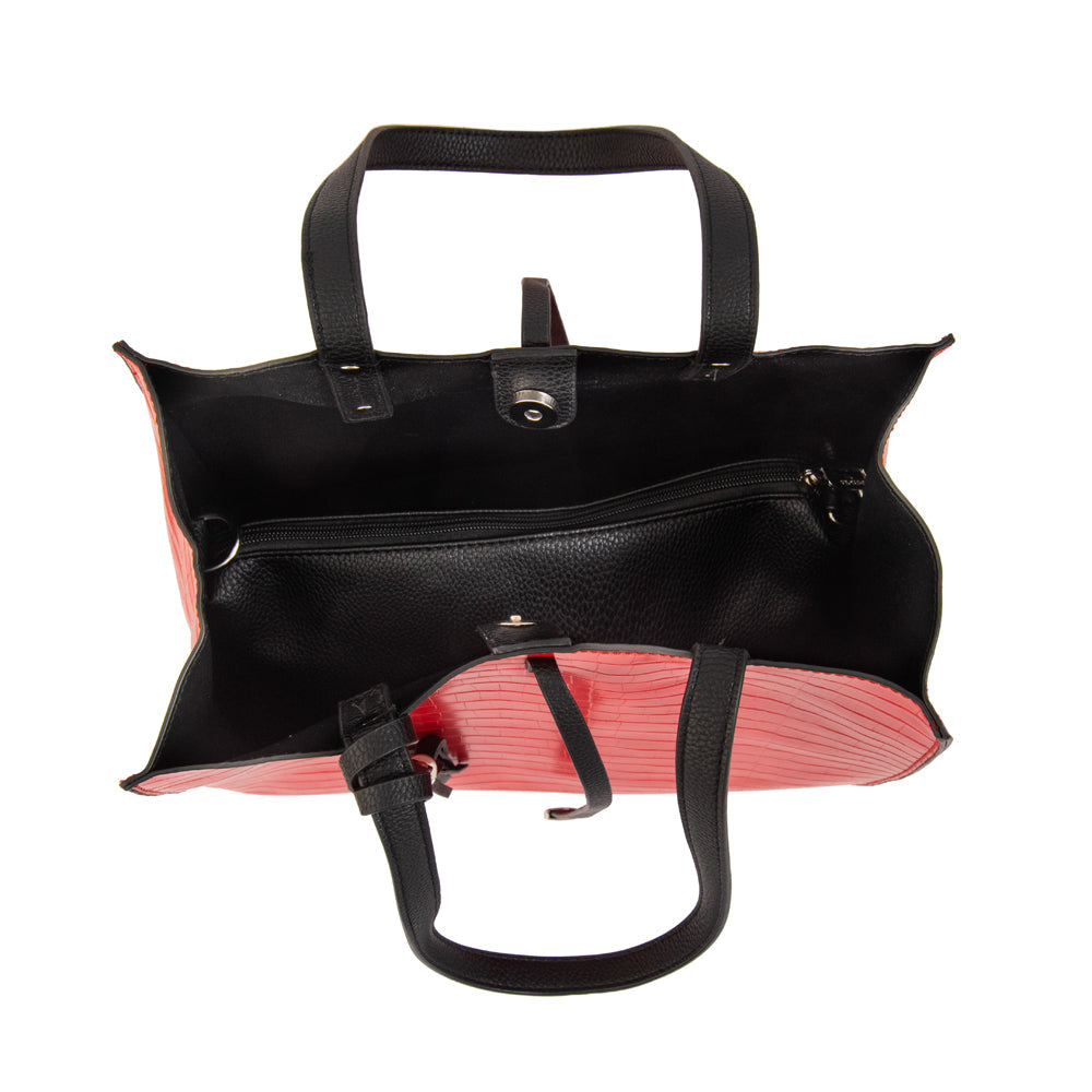 Cartera Dos Asas Allure Rojo Oscuro
