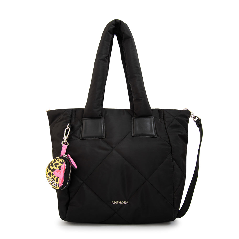 Cartera Dos Asas Prisma Negro