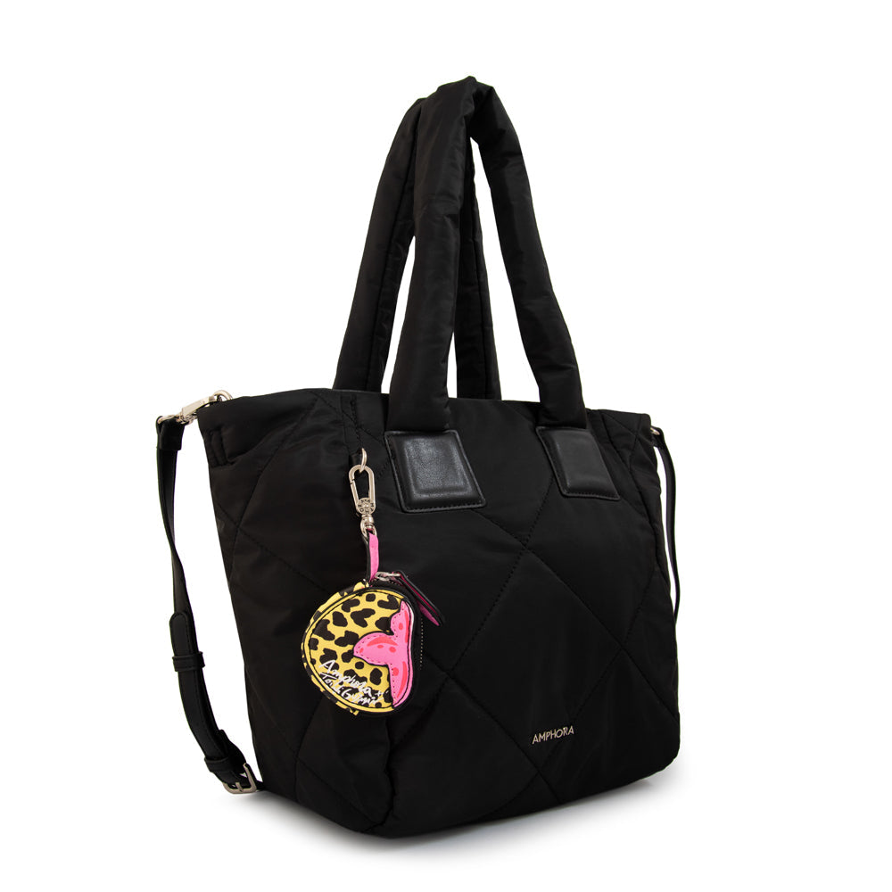 Cartera Dos Asas Prisma Negro