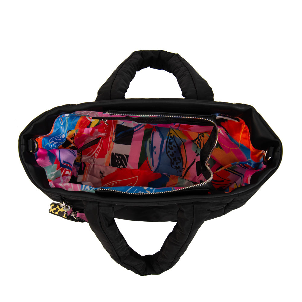 Cartera Dos Asas Prisma Negro