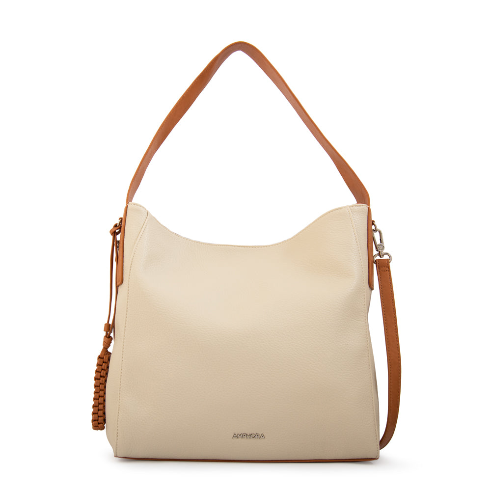 Cartera Corte Recto Casimira Blanco Crudo