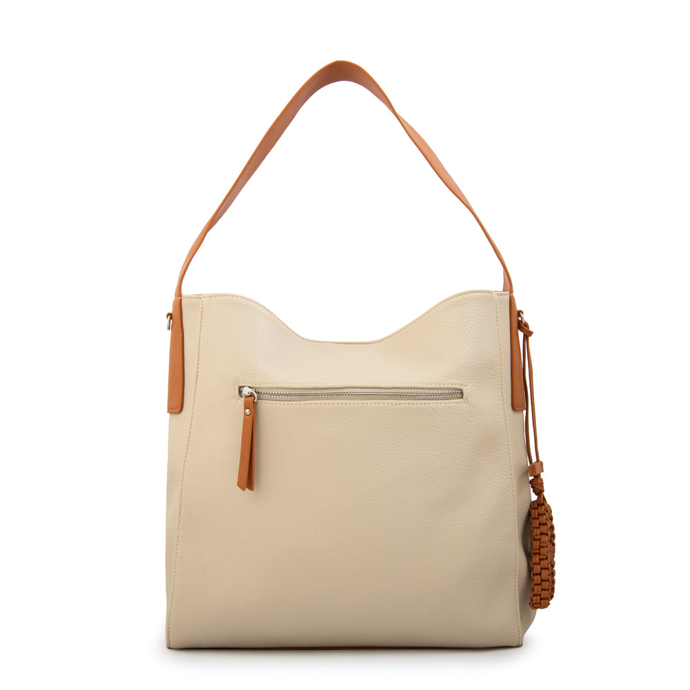 Cartera Corte Recto Casimira Blanco Crudo