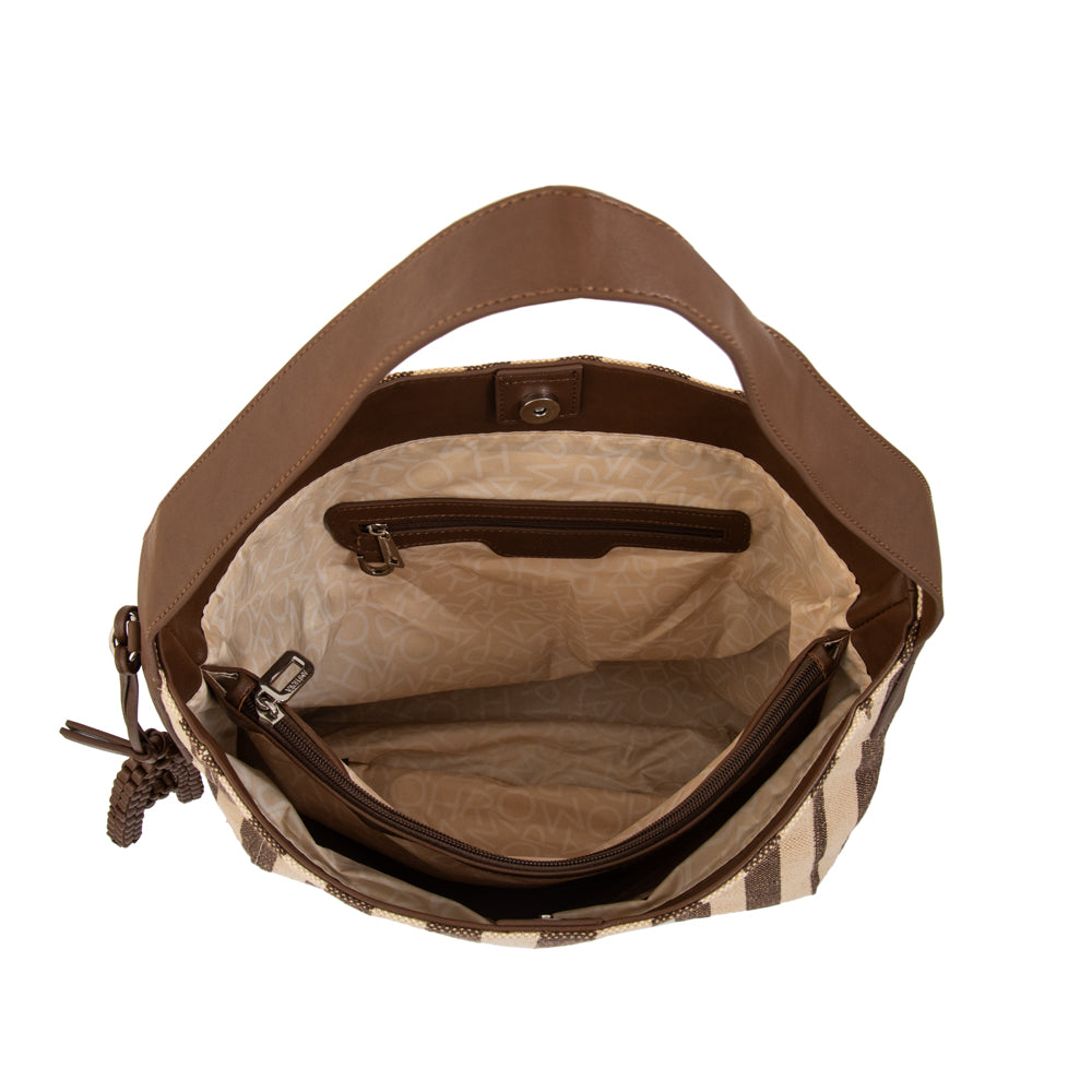 Cartera Corte Recto Casimira Café Oscuro