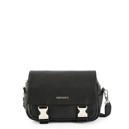 Crossbody Royer Negro Granulado