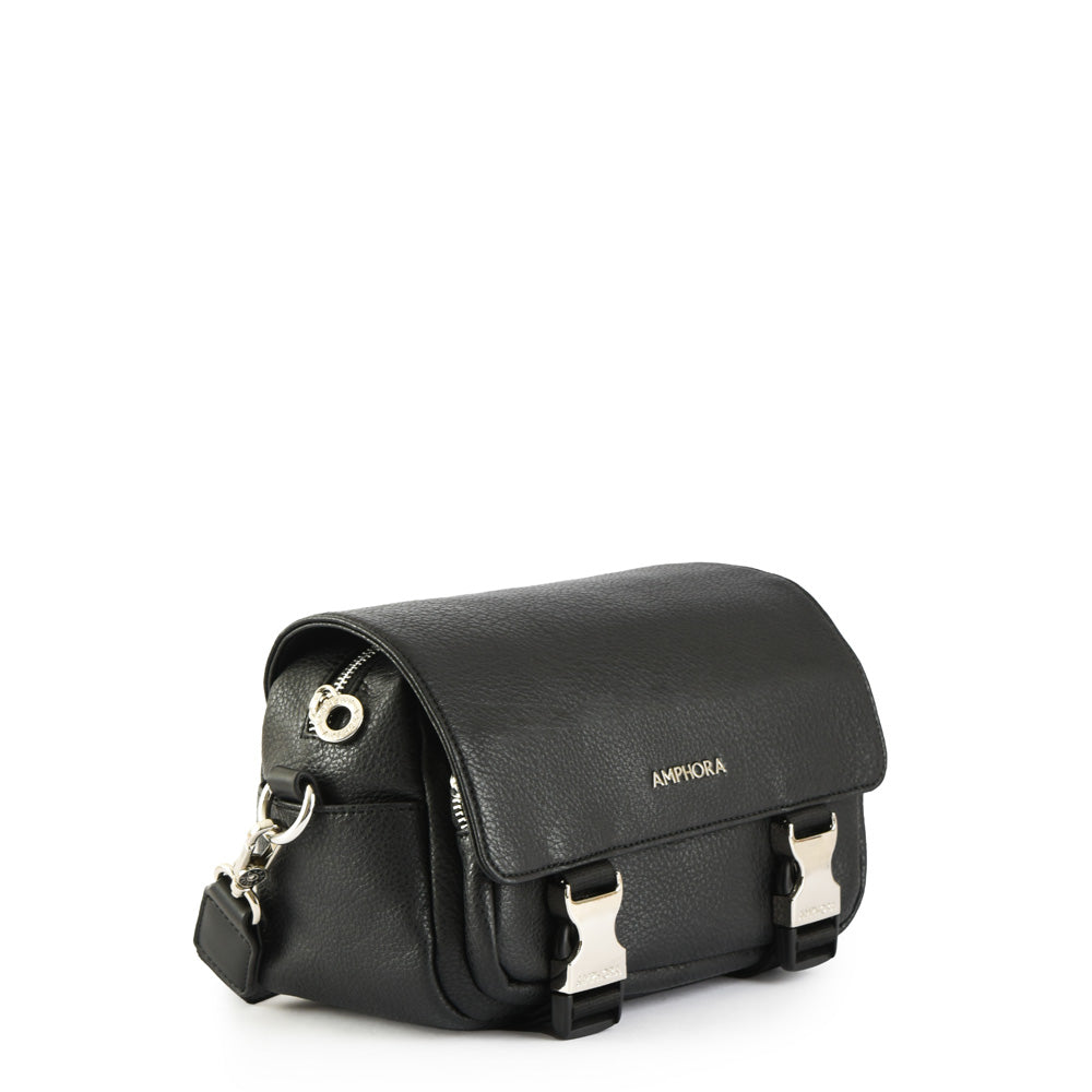 Crossbody Royer Negro Granulado