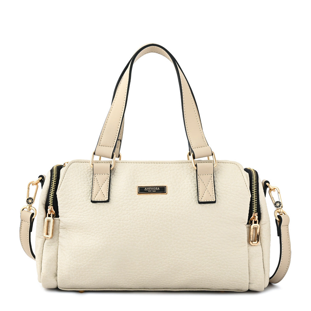 Cartera Dos Asas Cristel Beige