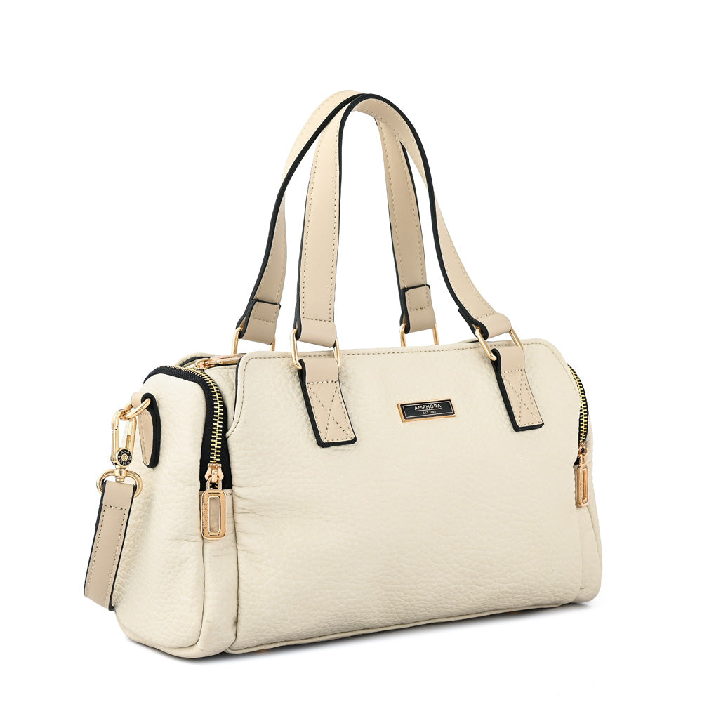 Cartera Dos Asas Cristel Beige