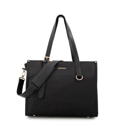 Cartera Dos Asas Porta Laptop 14" Fiorela Negro