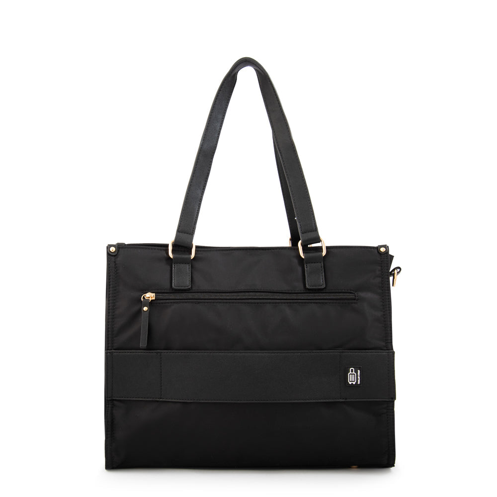 Cartera Dos Asas Porta Laptop 14" Fiorela Negro