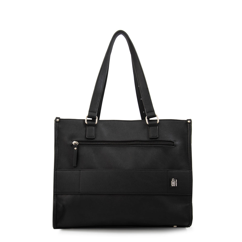 Cartera Dos Asas Porta Laptop Fiorela Negro Especial