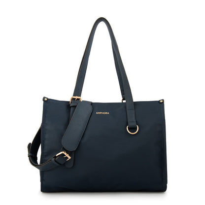 Cartera Dos Asas Porta Laptop 14" Fiorela Azul Oscuro