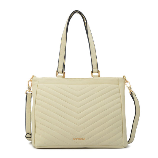 Cartera Dos Asas Filomena Blanco Crudo