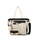 Cartera Dos Asas Evany Nylon Blanco Crudo