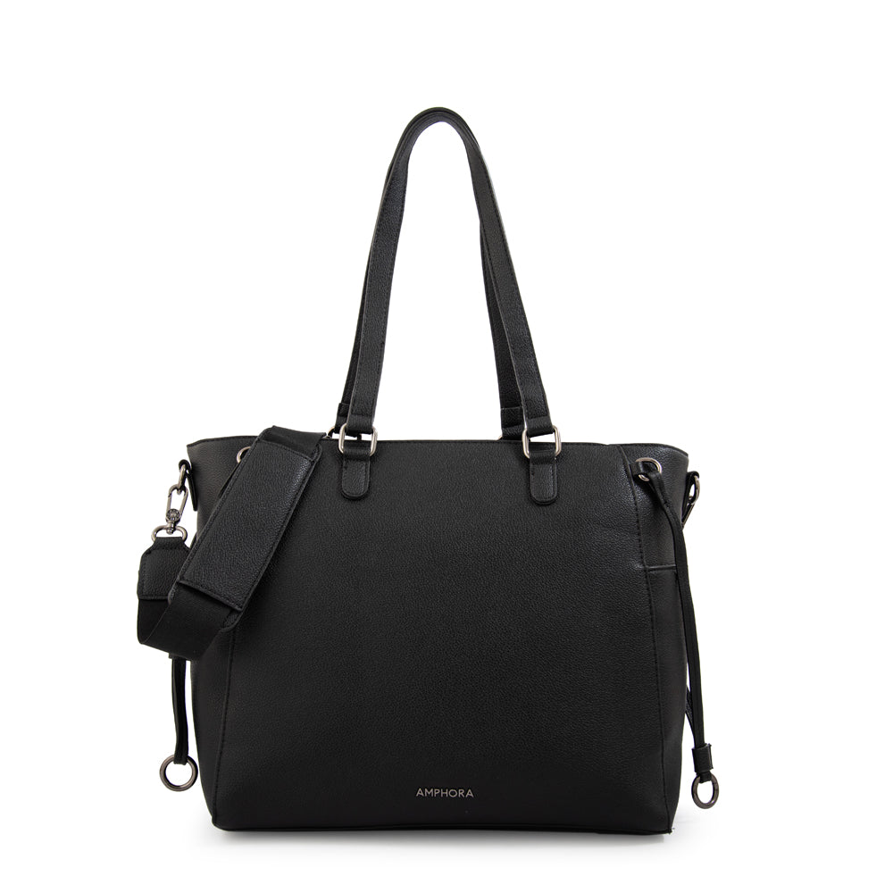 Cartera Dos Asas Porta Laptop 14" Romina Negro