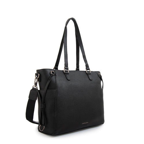 Cartera Dos Asas Porta Laptop 14" Romina Negro