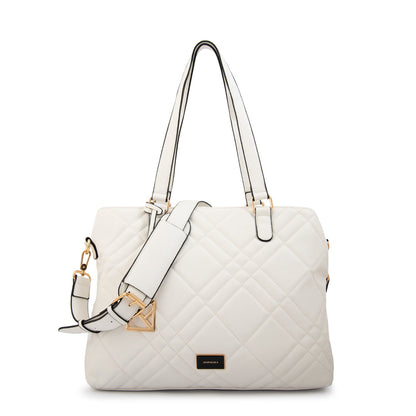 Cartera Dos Asas Porta Laptop Anisa Blanco