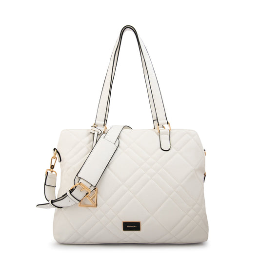 Cartera Dos Asas Porta Laptop Anisa Blanco