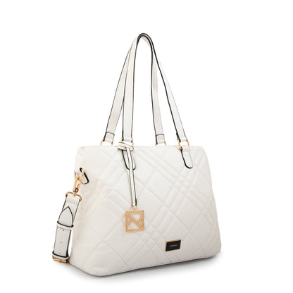 Cartera Dos Asas Porta Laptop Anisa Blanco