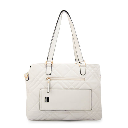 Cartera Dos Asas Porta Laptop Anisa Blanco