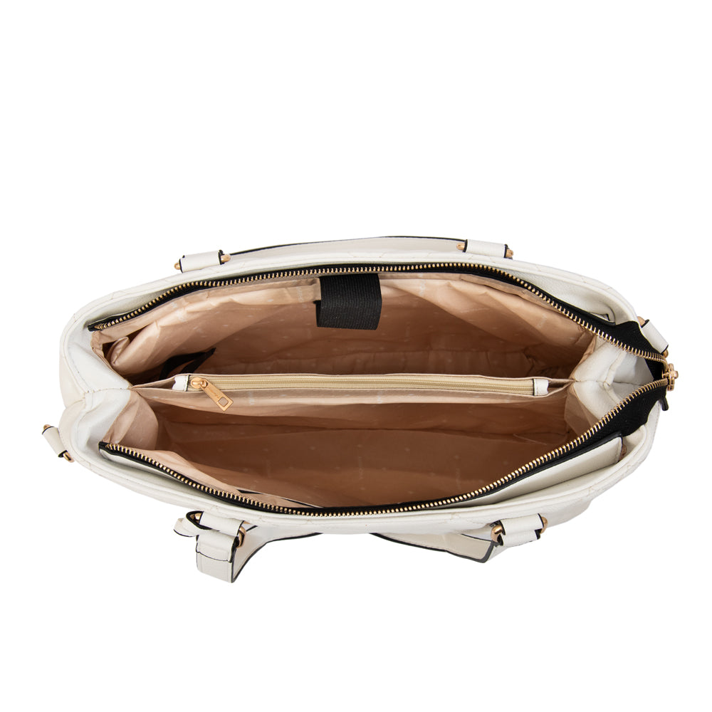 Cartera Dos Asas Porta Laptop Anisa Blanco