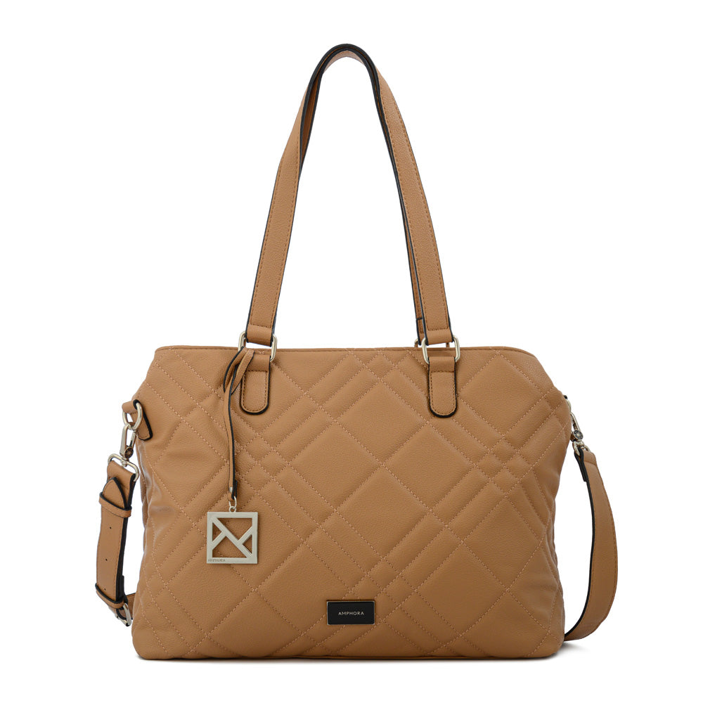 Cartera Dos Asas Porta Laptop 13" Anisa Camel