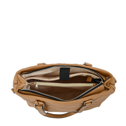 Cartera Dos Asas Porta Laptop Anisa Camel