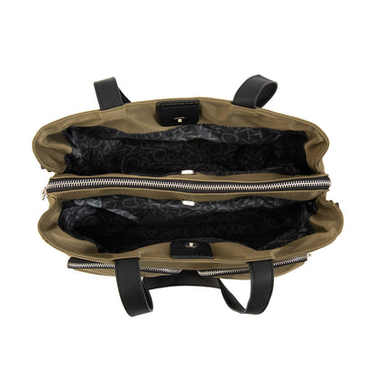 Cartera Dos Asas Teri Verde Oscuro