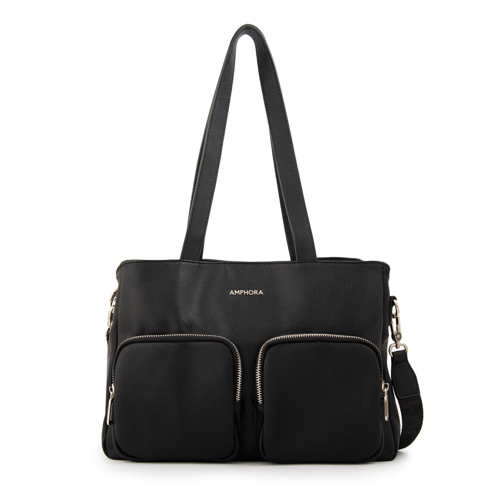 Cartera Dos Asas Teri Negro Especial