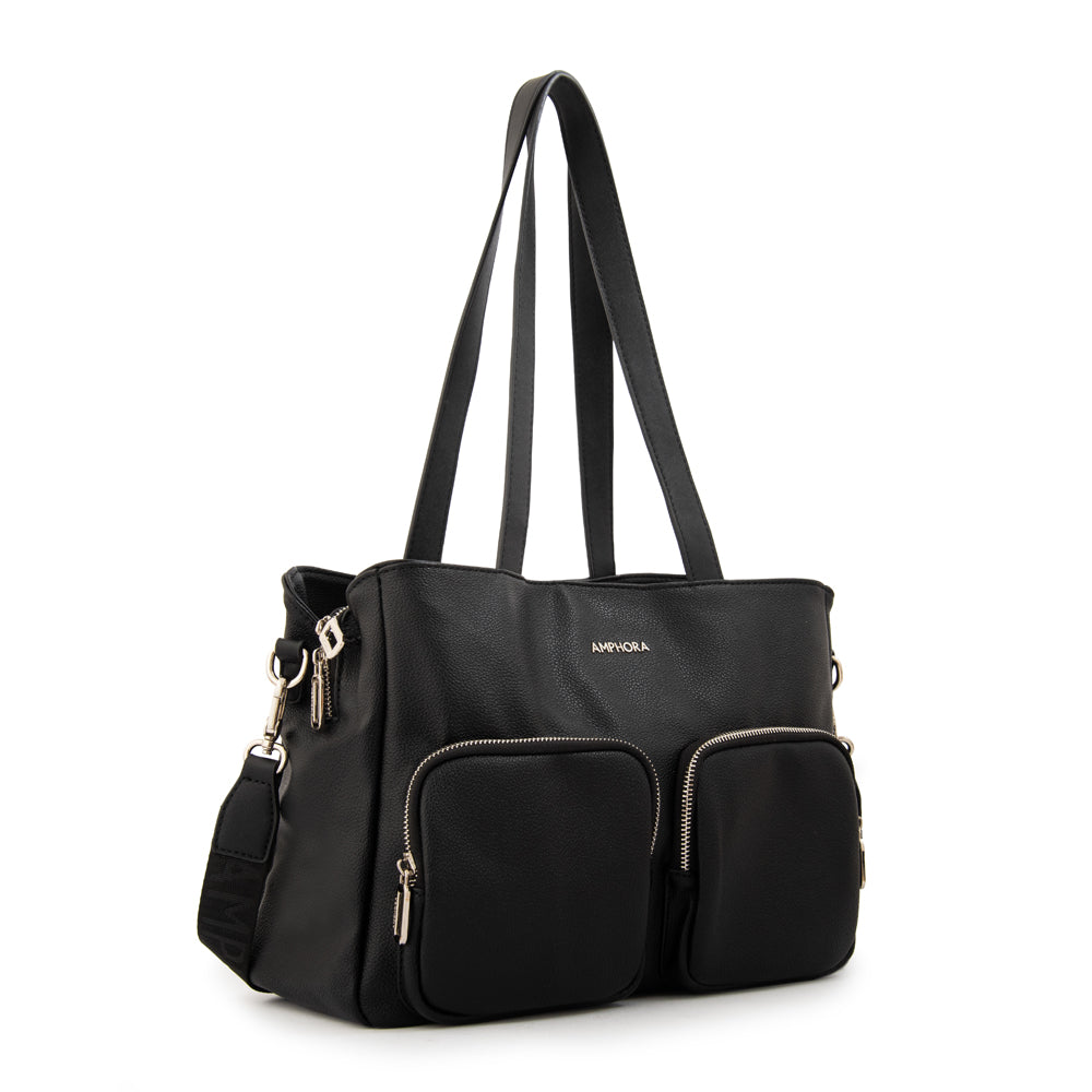 Cartera Dos Asas Teri Negro Especial