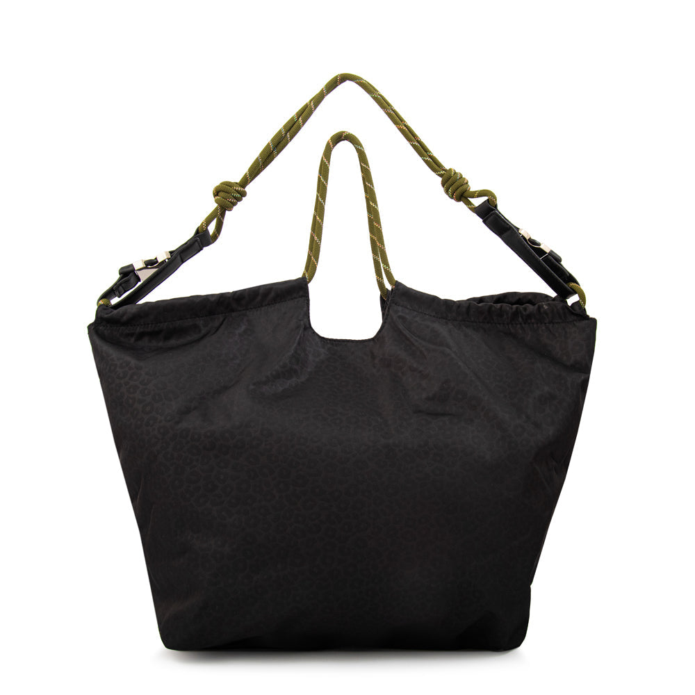 Cartera Dos Asas Kyoto Nylon Negro