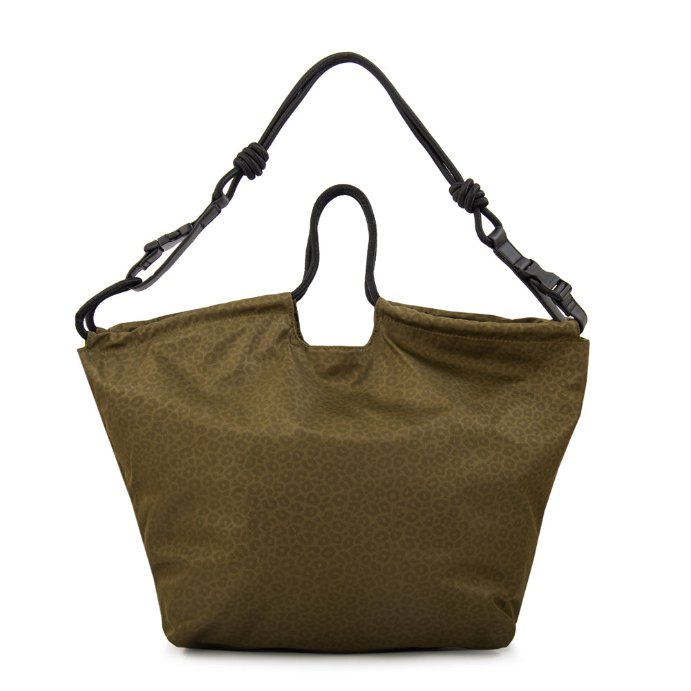 Cartera Dos Asas Kyoto Nylon Verde Oliva