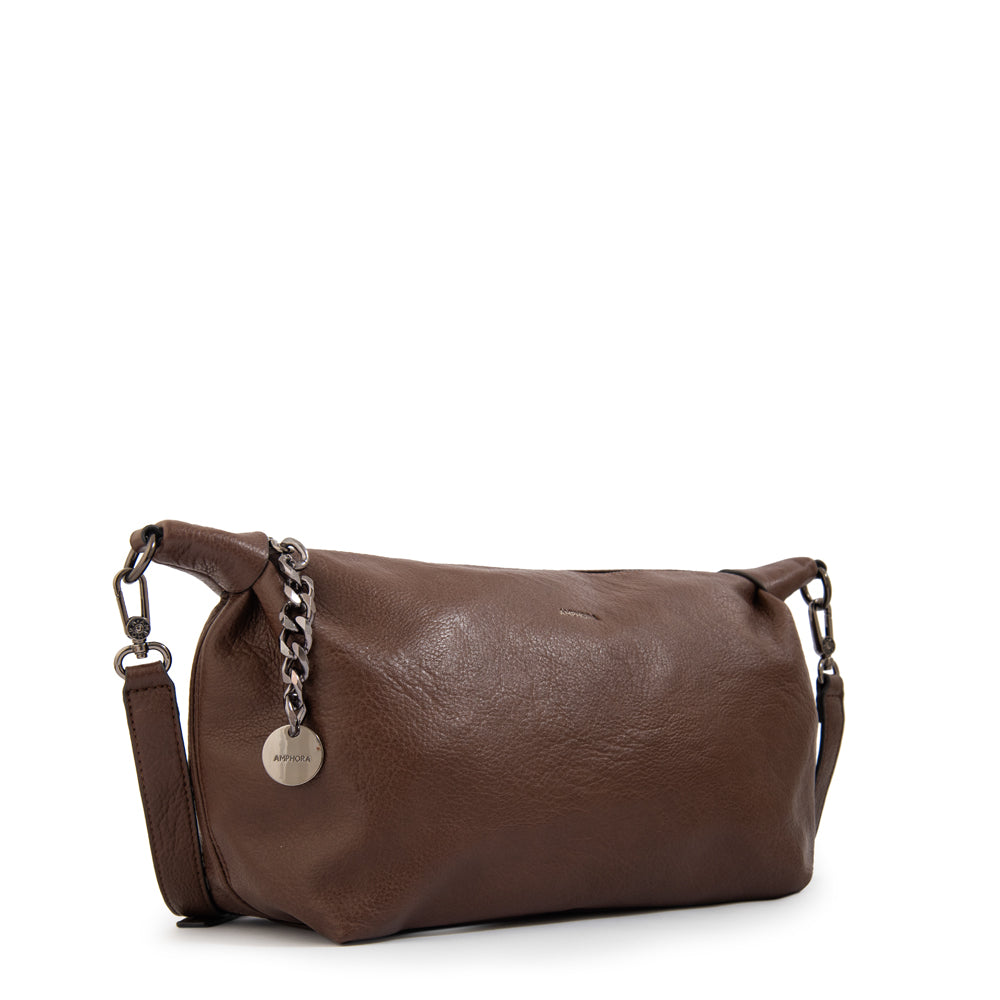 Cartera Oval Tiare Café Oscuro