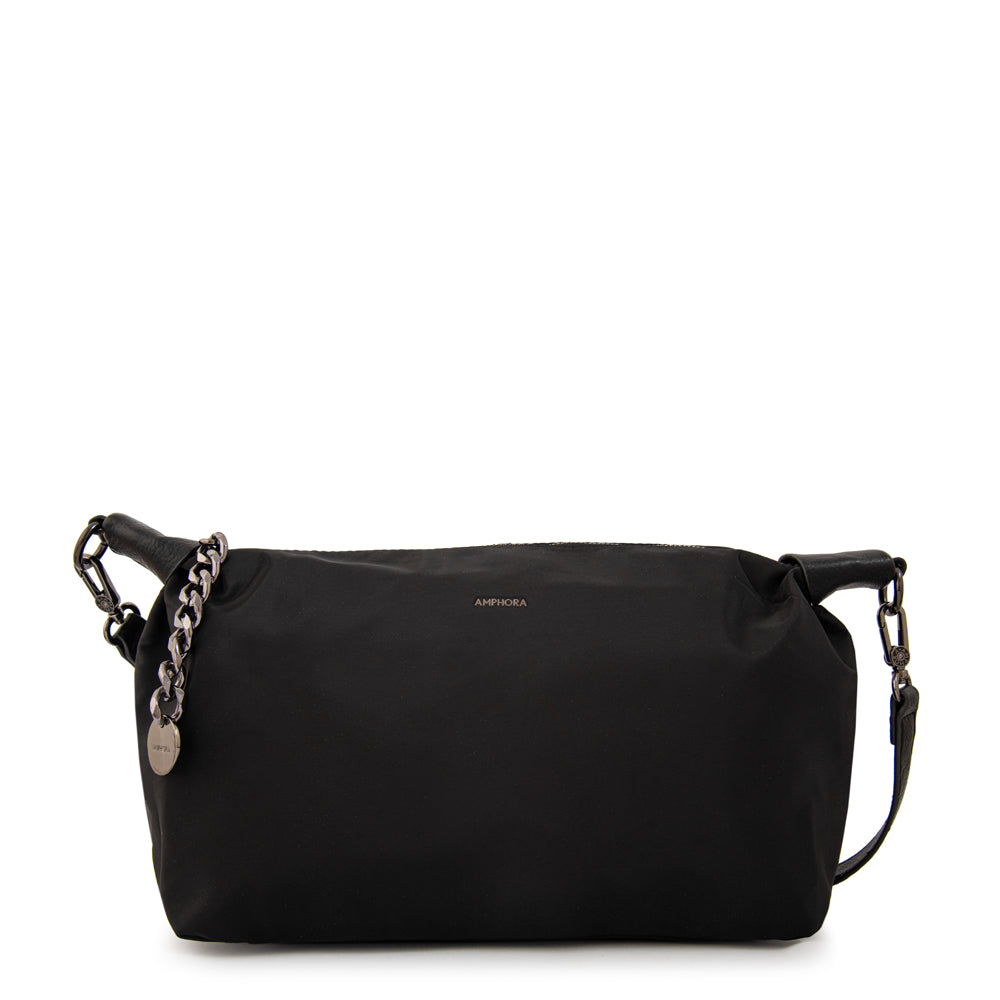 Cartera Oval Tiare Nylon Negro