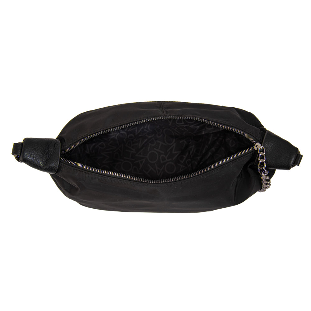 Cartera Oval Tiare Nylon Negro