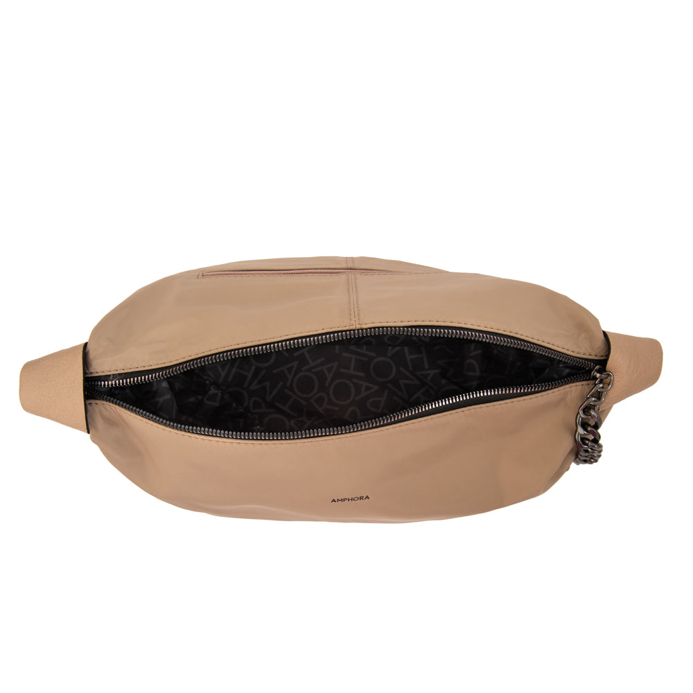 Cartera Oval Tiare Beige