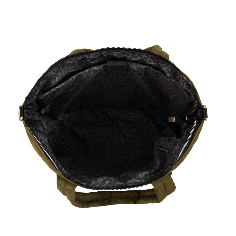 Cartera Dos Asas Porta Laptop Hana Verde Oliva