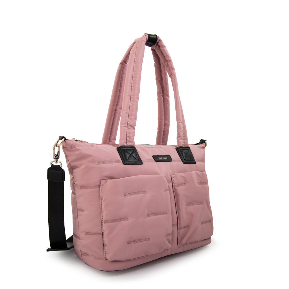 Cartera Dos Asas Porta Laptop Hana Rosa Viejo