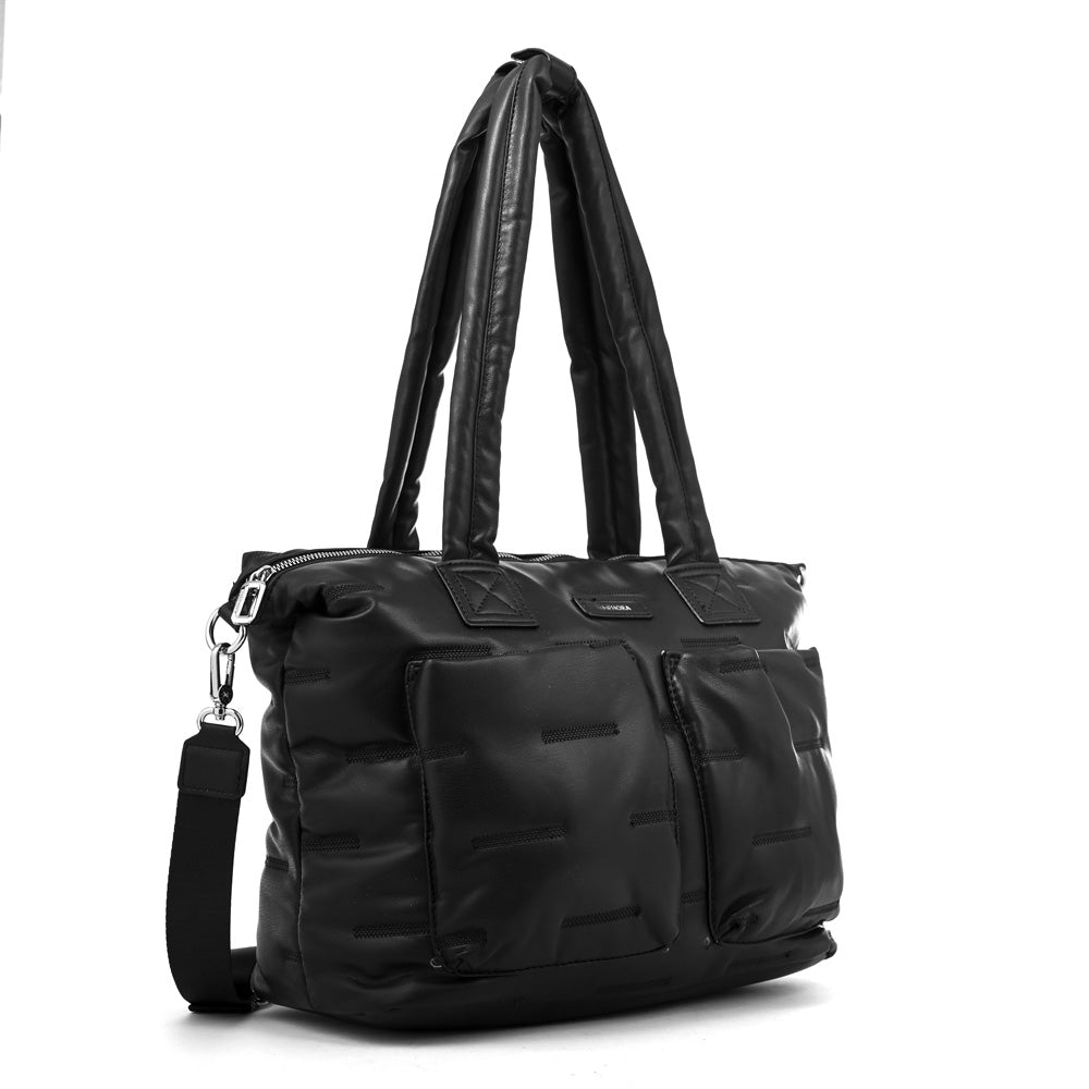 Cartera Dos Asas Porta Laptop Hana Negro