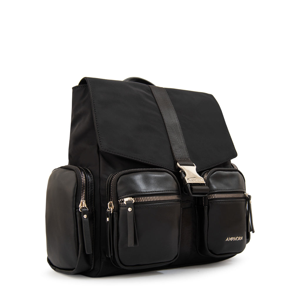 Mochila Constanza Nylon Negro
