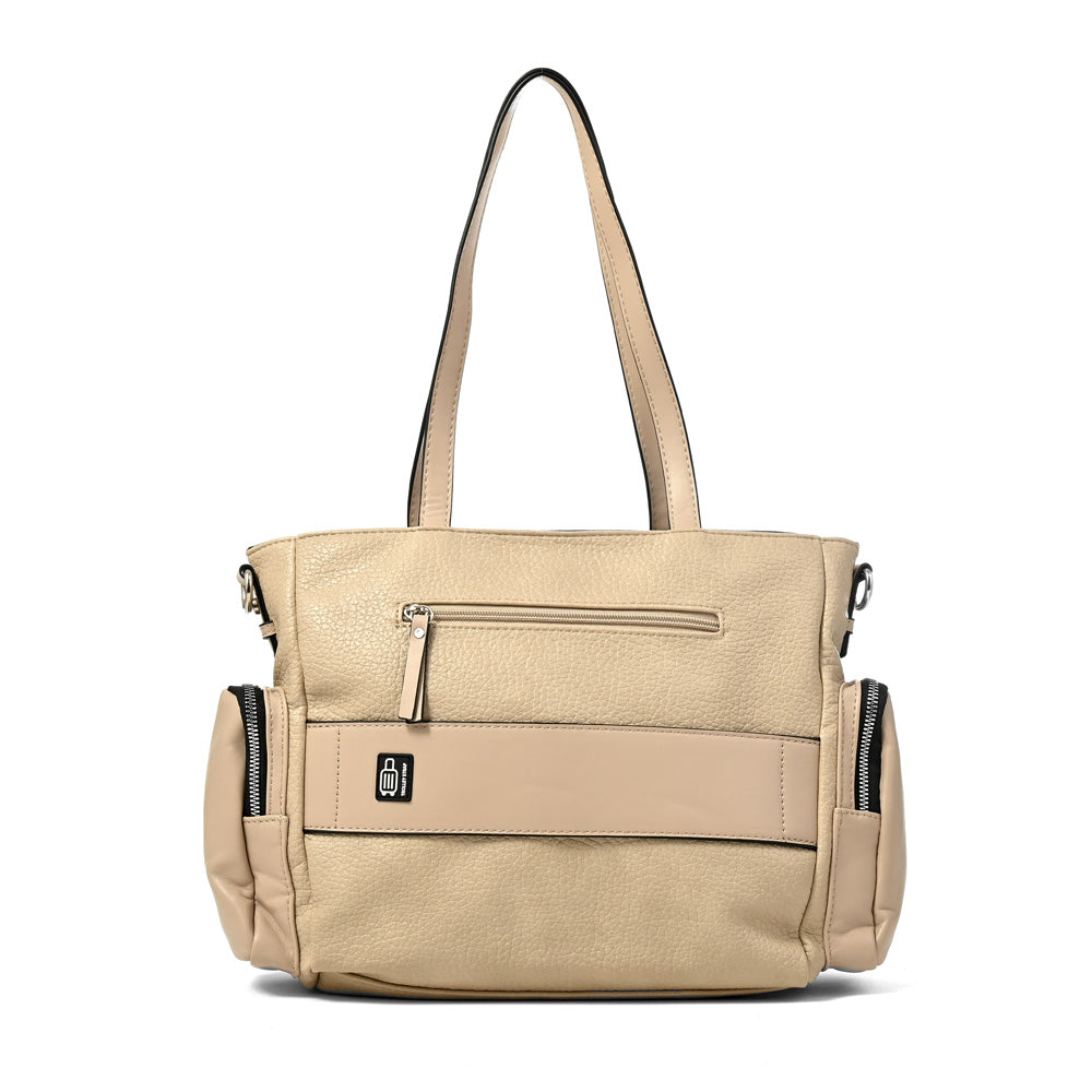Cartera Dos Asas Constanza Beige