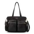 Cartera Dos Asas Constanza Nylon Negro