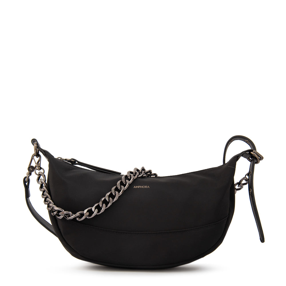 Cartera Oval Taisha Nylon Negro