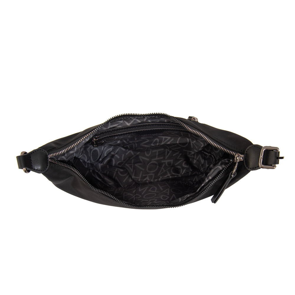 Cartera Oval Taisha Nylon Negro