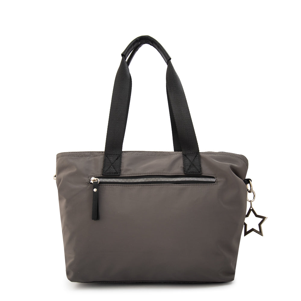 Cartera Dos Asas Liliana Gris Oscuro