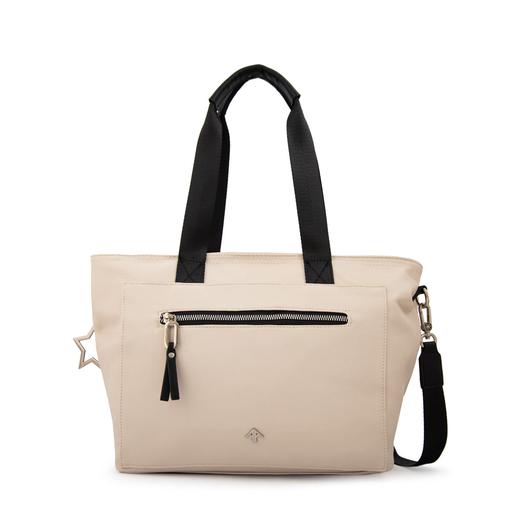 Cartera Dos Asas Liliana Blanco Crudo