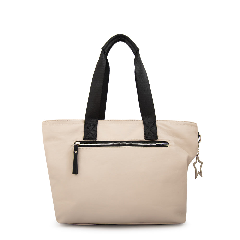 Cartera Dos Asas Liliana Blanco Crudo