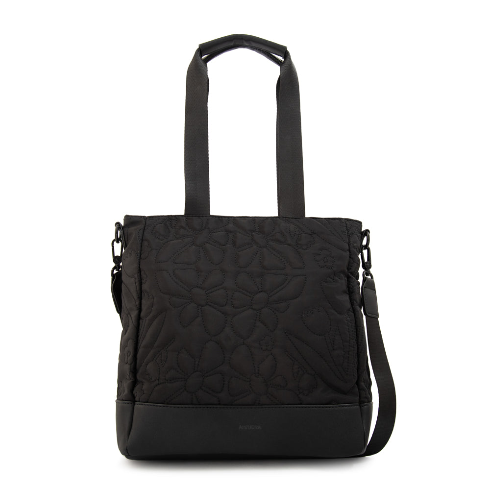 Cartera Dos Asas Olga Nylon Negro