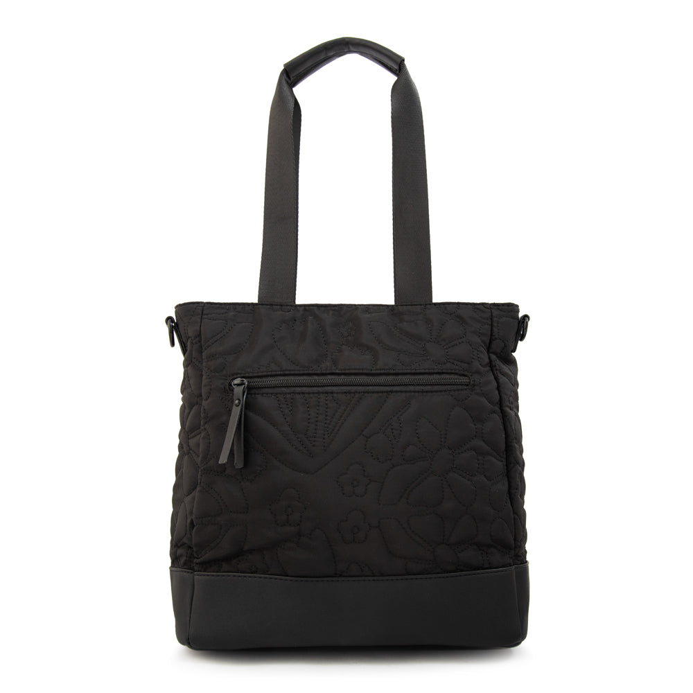 Cartera Dos Asas Olga Nylon Negro