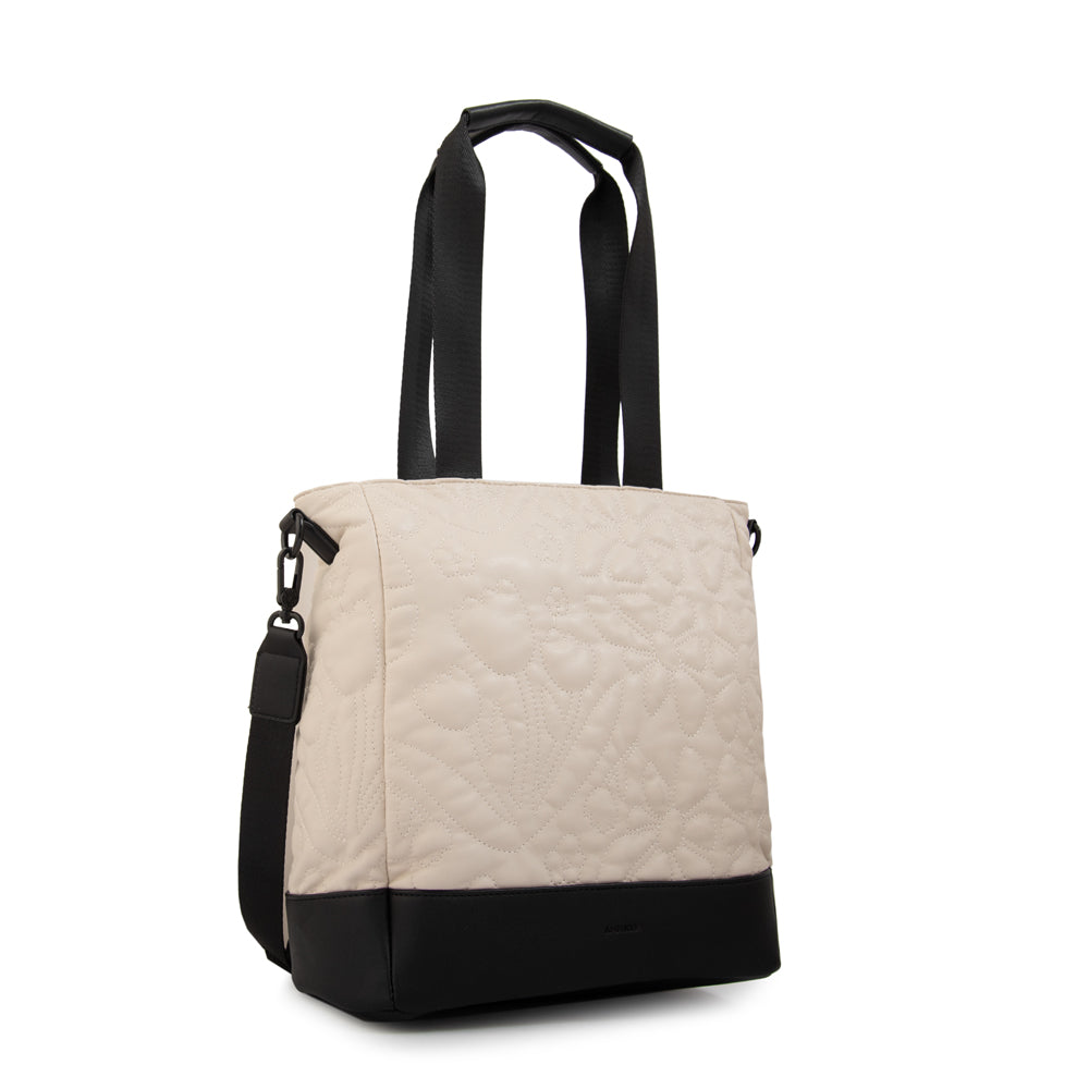 Cartera Dos Asas Olga Blanco Crudo